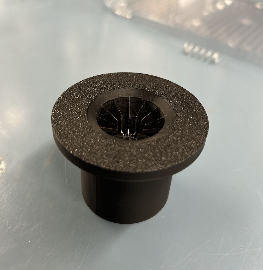 Version 1 black print with radial comb