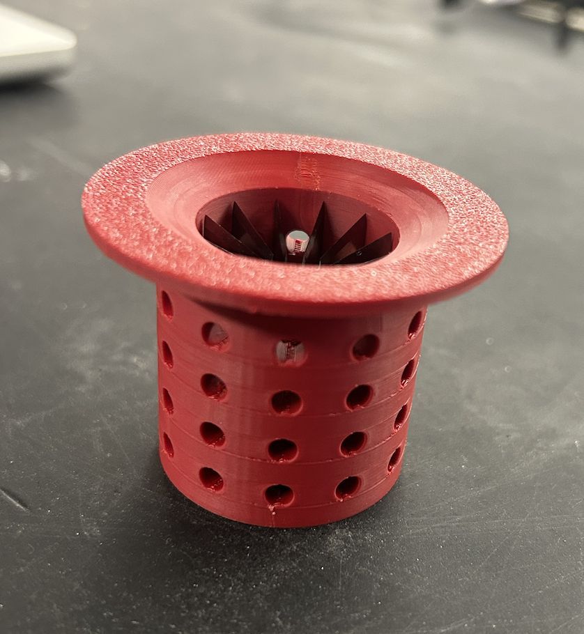 Version 2 red print with perforated basket